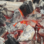 burning charcoal